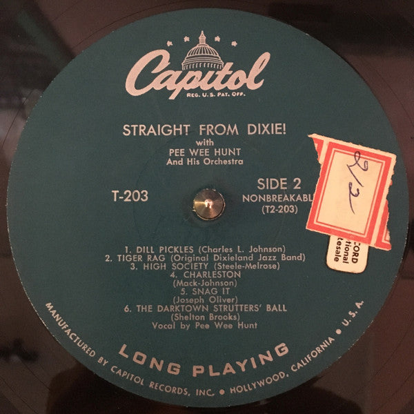 Pee Wee Hunt : Straight From Dixie! (LP,Reissue,Album)