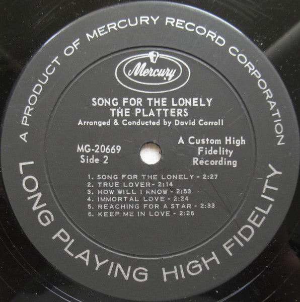 The Platters : Song For The Lonely (LP,Album,Mono)