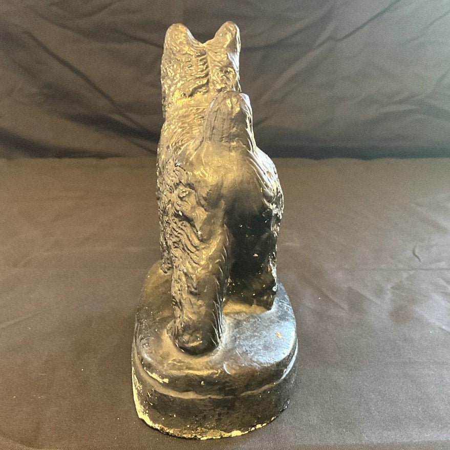 Vintage Plaster of Paris Scottie Dog Figurine