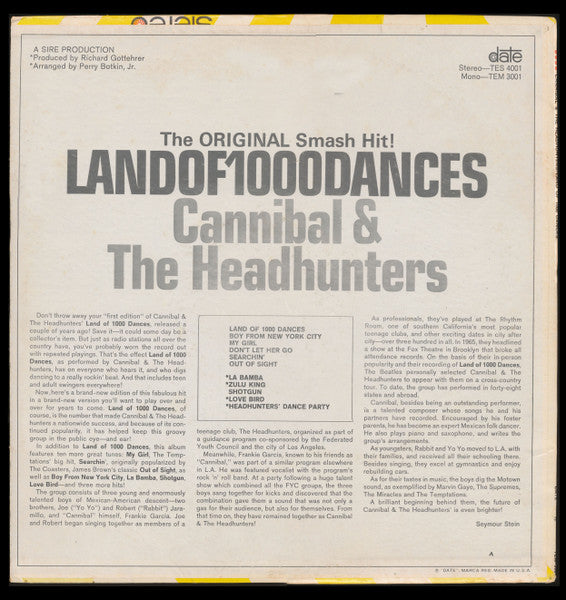 Cannibal & The Headhunters : Land Of 1000 Dances (LP, Mono)