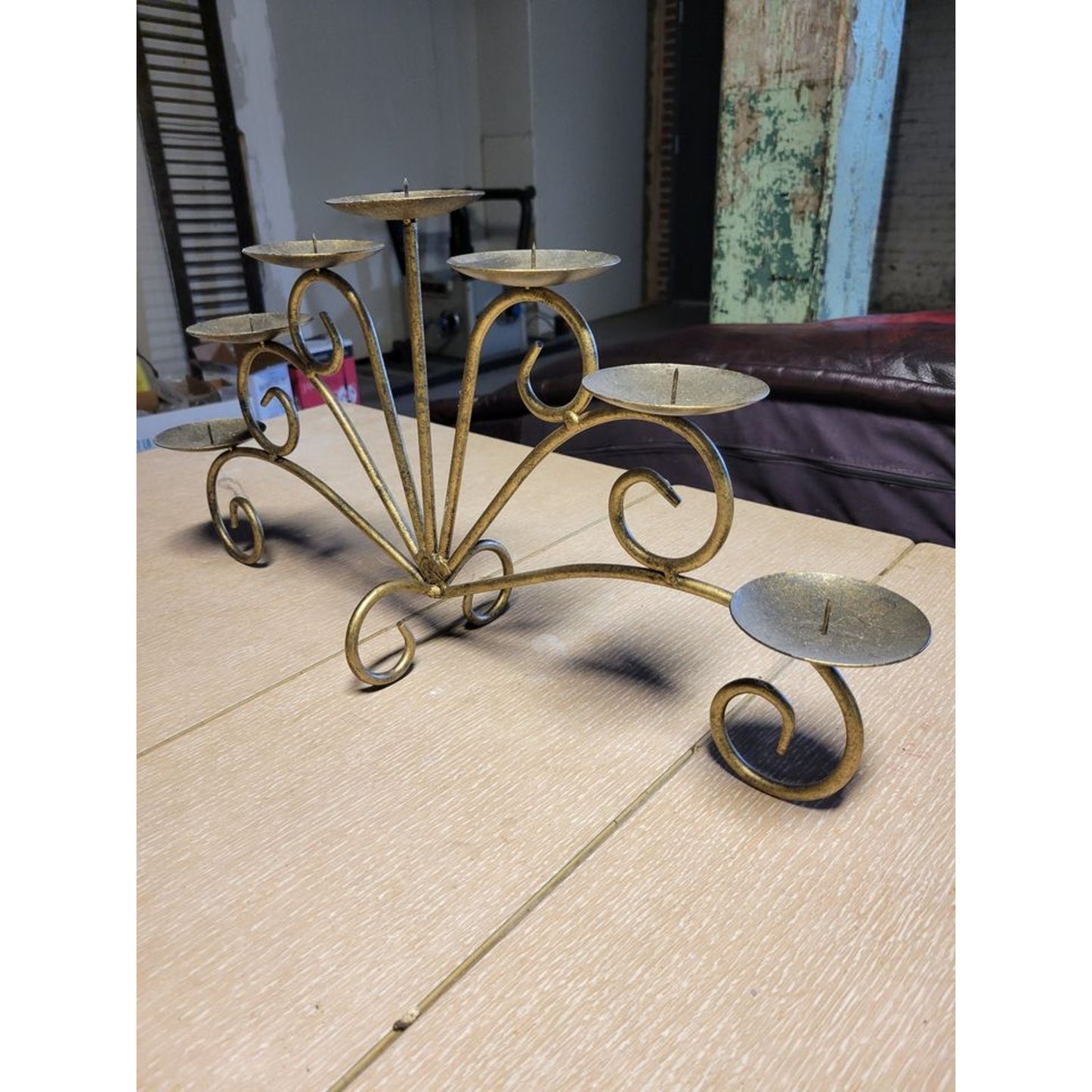 Vintage Iron Candle Holder