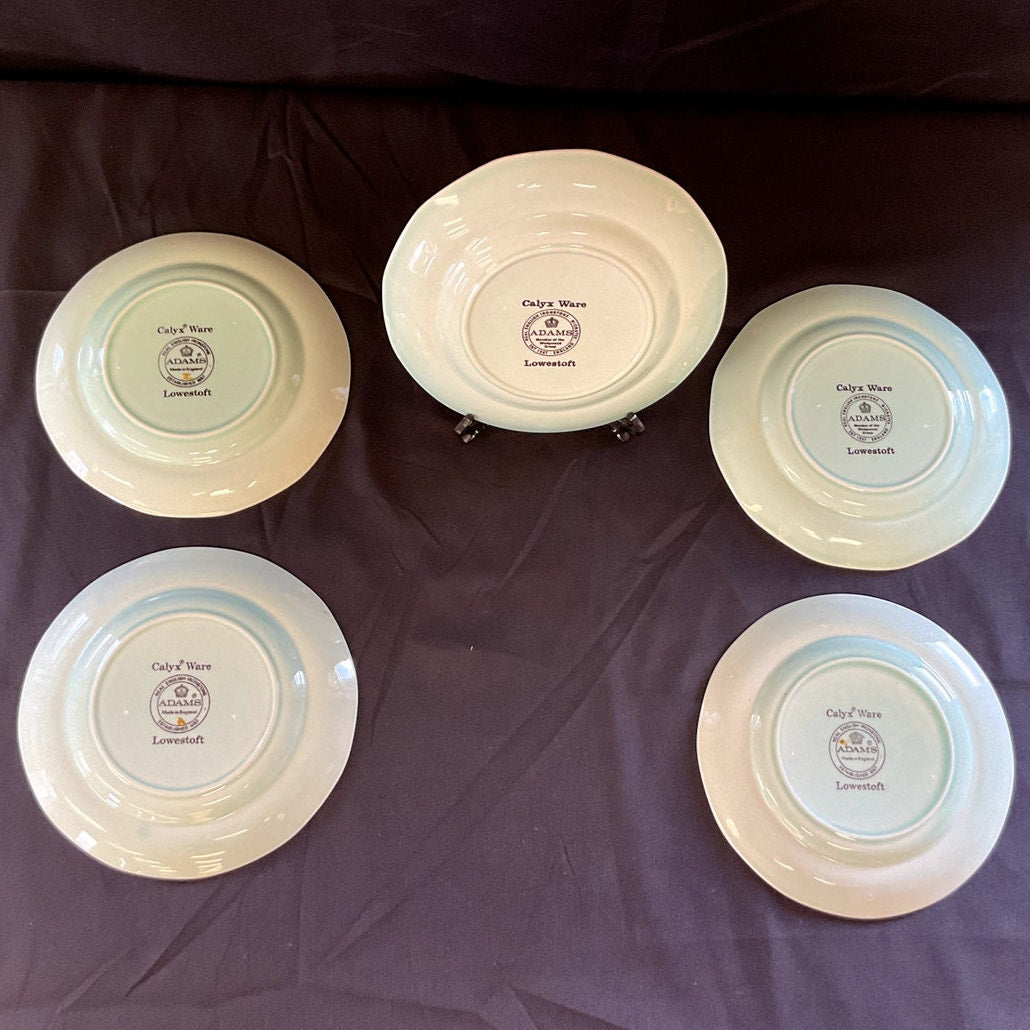 Adams Calyx Ware Lowestoft Bread & Butter Plates - Set of 5