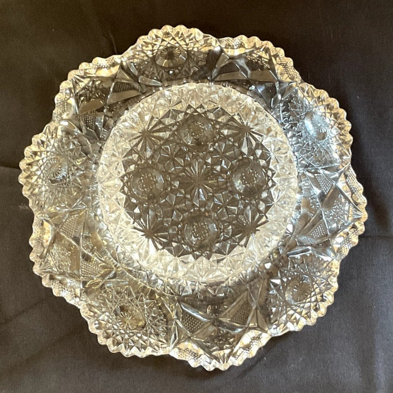 Vintage Crystal Candle Holder for 3" Candle