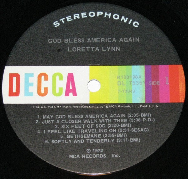 Loretta Lynn : God Bless America Again (LP,Album,Club Edition)