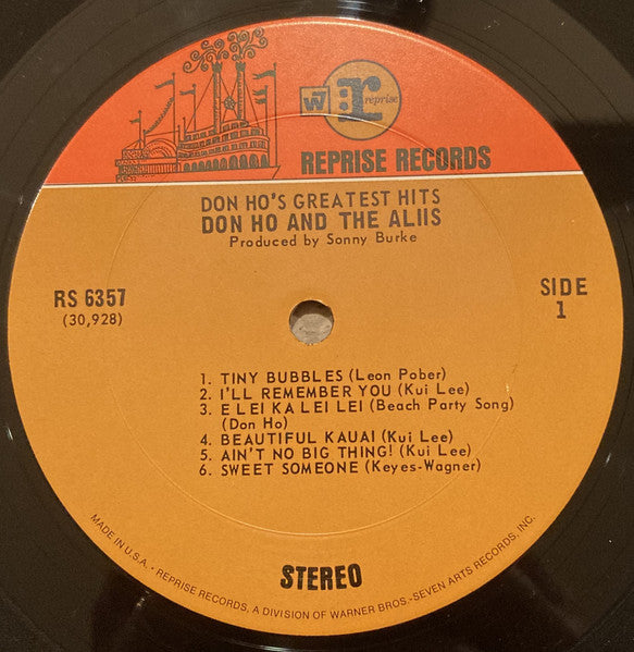 Don Ho And The Aliis : Don Ho's Greatest Hits (LP,Compilation,Stereo)