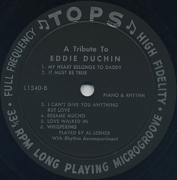 Al Lerner : A Tribute To Eddie Duchin (LP,Album)