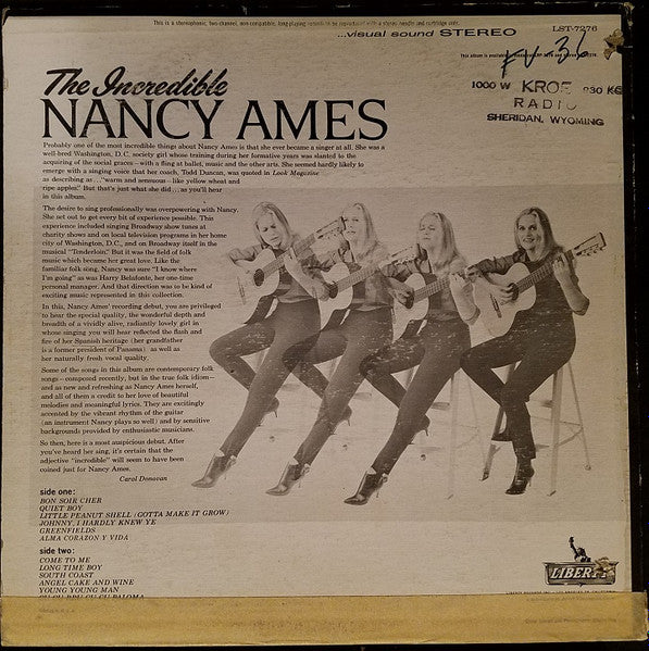Nancy Ames : The Incredible Nancy Ames (LP,Stereo)