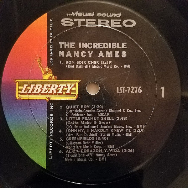 Nancy Ames : The Incredible Nancy Ames (LP,Stereo)