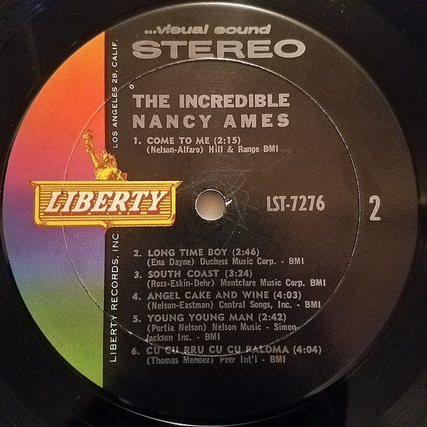Nancy Ames : The Incredible Nancy Ames (LP,Stereo)