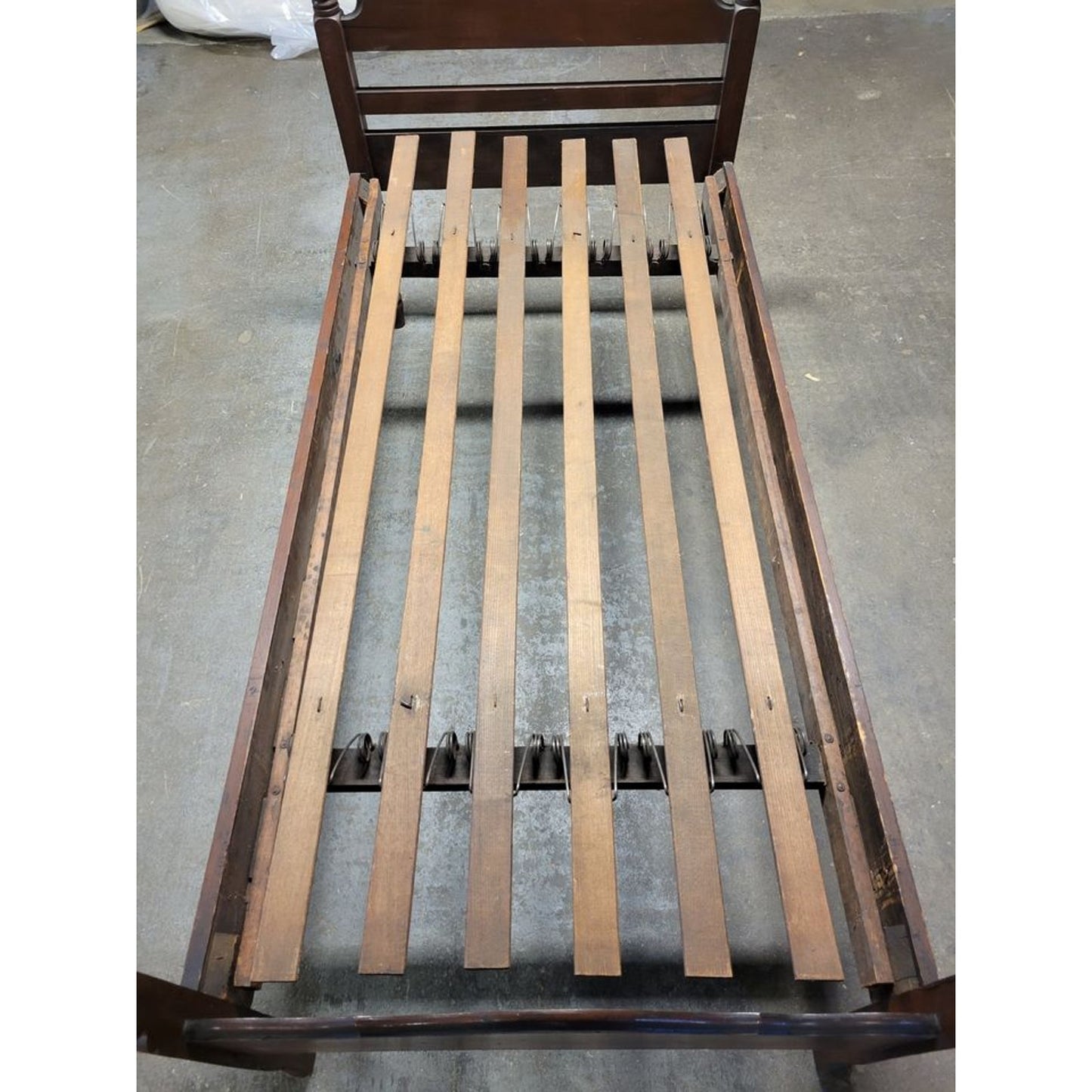 Antique 19th Century Single Wood Bed Frame