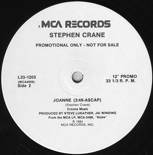 Stephen G. Crane : Headed For A Heartbreak (12",Promo,33 ⅓ RPM)