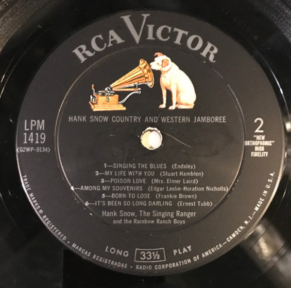 Hank Snow And His Rainbow Ranch Boys : Country & Western Jamboree (LP,Album,Mono)