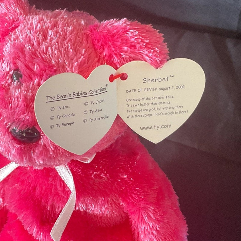 Vintage TY Beanie Baby - "Sherbet," 2002