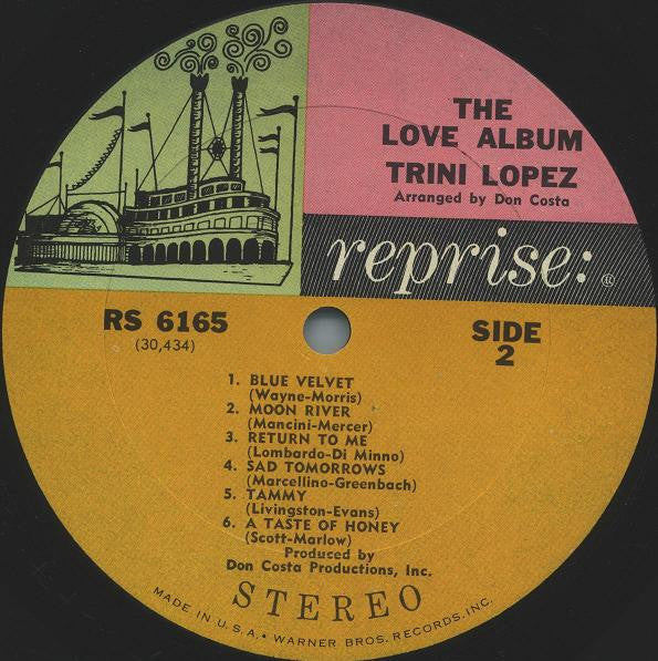 Trini Lopez : The Love Album (LP,Album,Stereo)