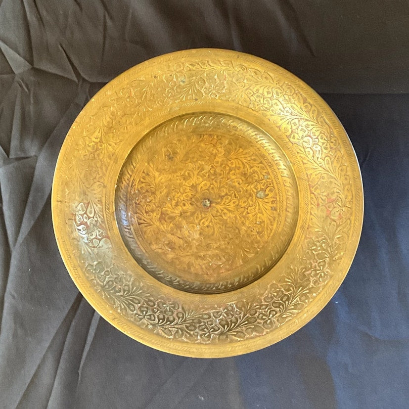 India Brass Pedestal Bowl