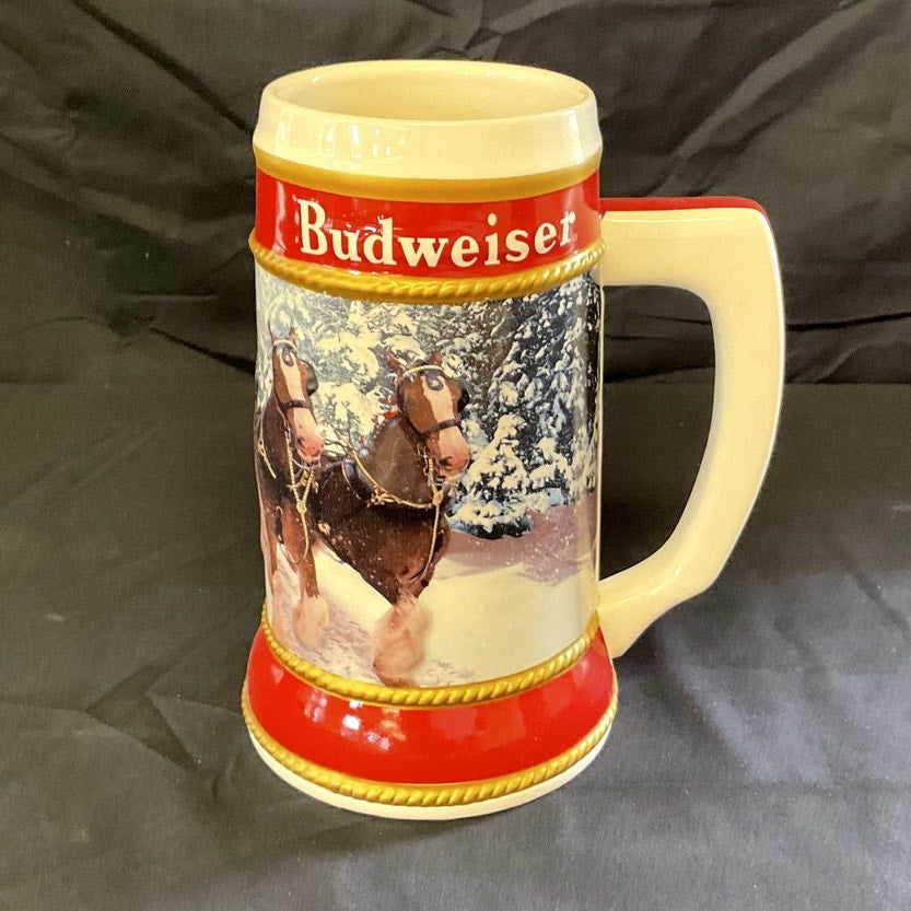 2019 Budweiser Holiday Beer Stein w/ Certificate of Authenticity