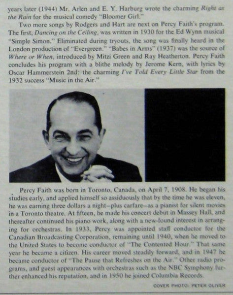 Percy Faith & His Orchestra : Jealousy (LP,Album,Mono)