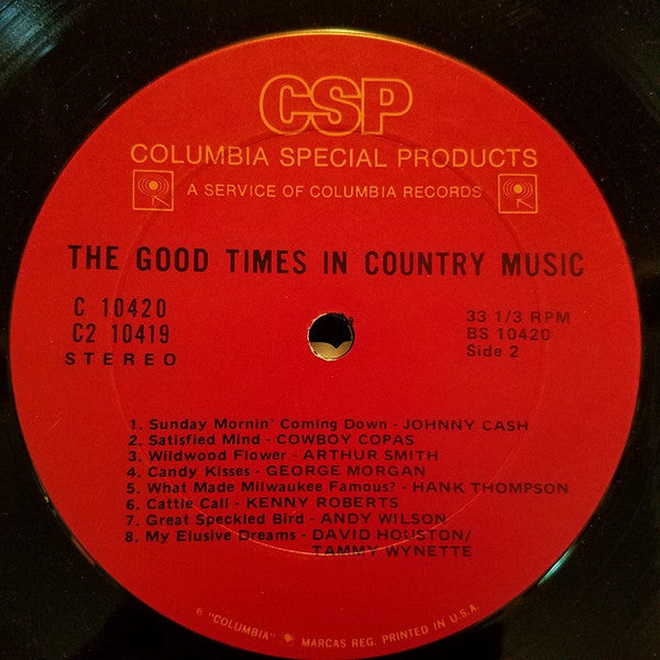 Various : The Good Times In Country Music (LP,Compilation,Stereo)