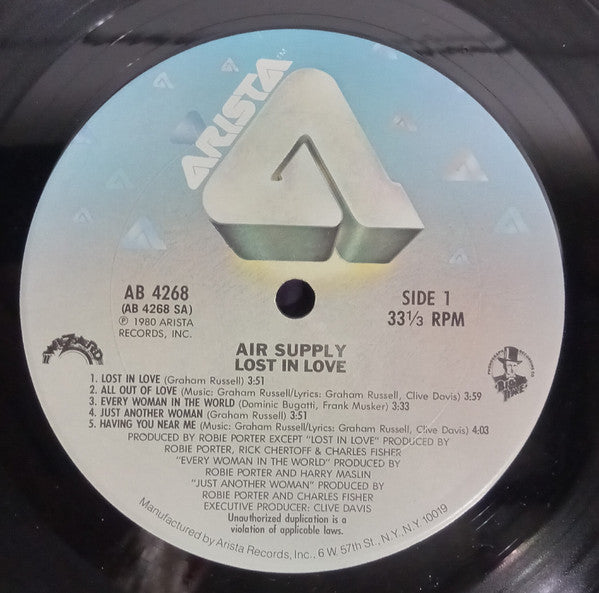 Air Supply : Lost In Love (LP,Album,Stereo)