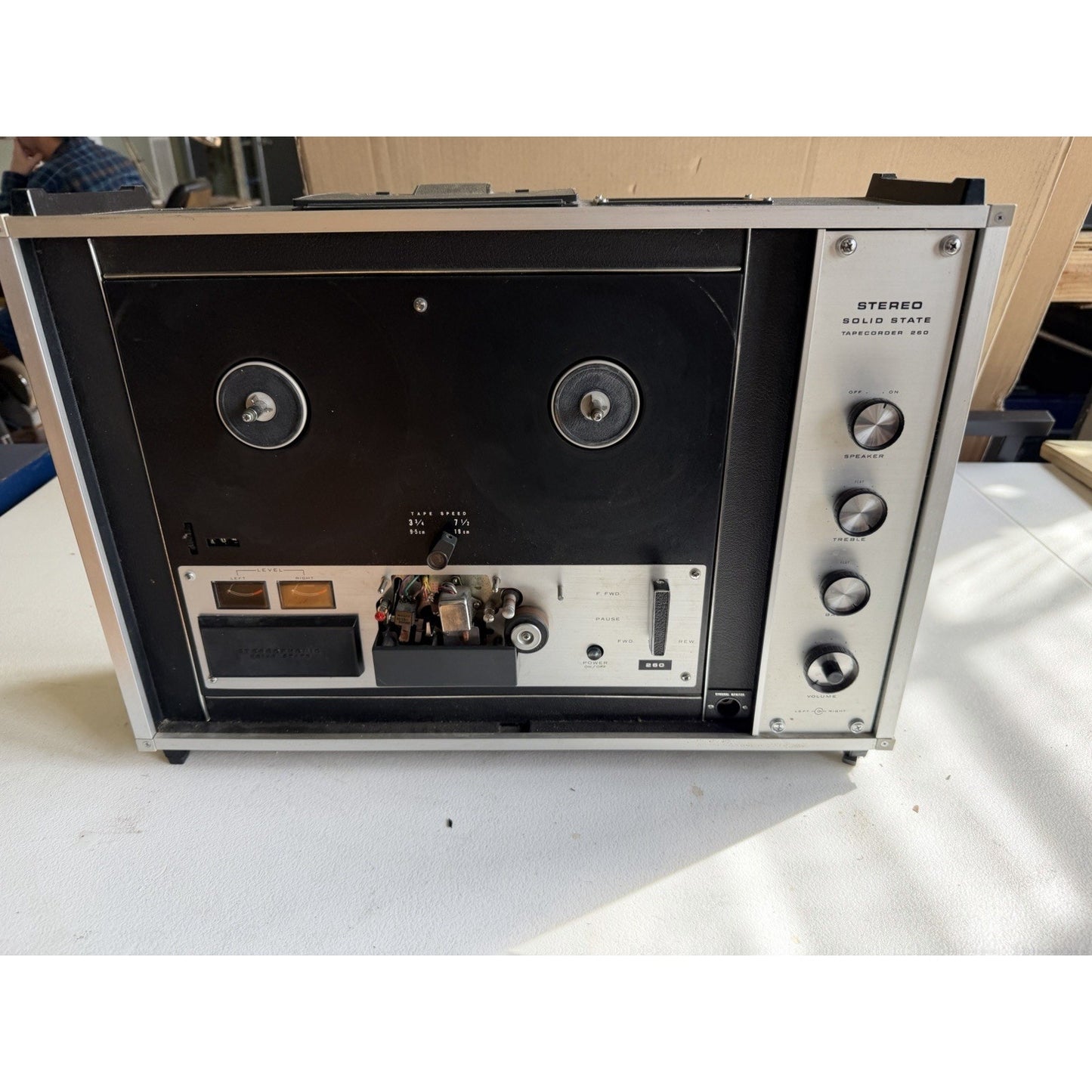 Sony TC‑260 Reel to Reel Tapecorder Stereo Player For Parts or Repair