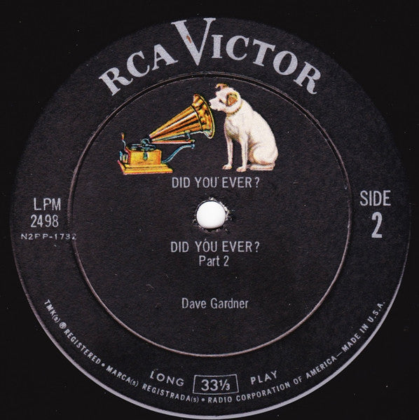 Brother Dave Gardner : Did You Ever? (LP,Mono)