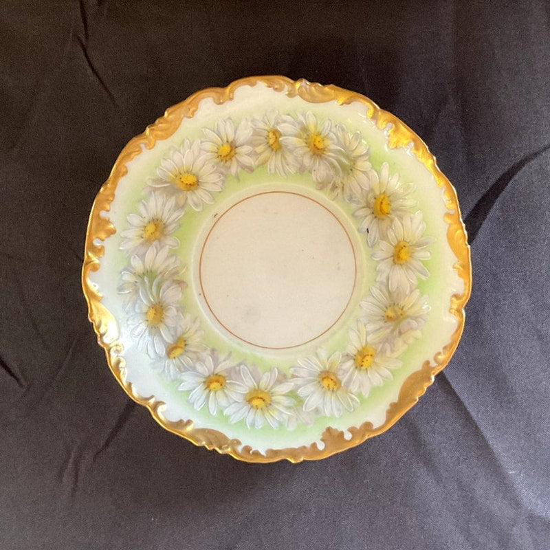 Antique Ceramic Daisy Chain T&V Hand Painted Saucer