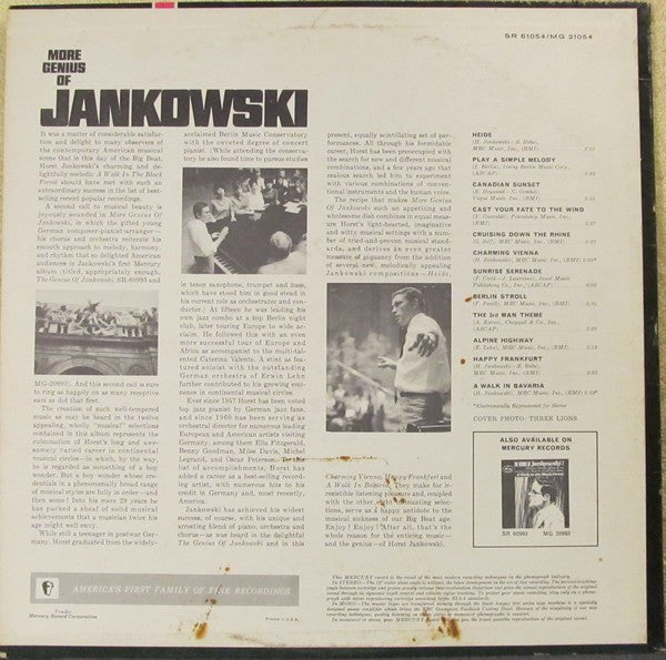 Horst Jankowski : More Genius Of Jankowski (LP,Album,Stereo)