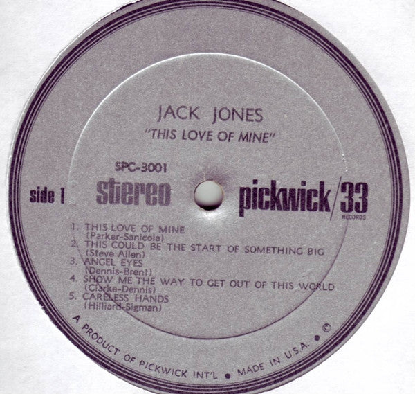 Jack Jones : This Love Of Mine (LP,Album,Stereo,Reissue)