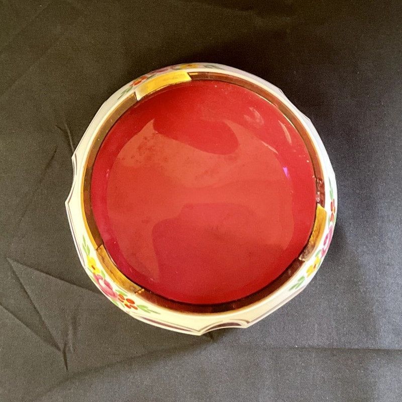 Vintage Bohemian Glass Ashtray