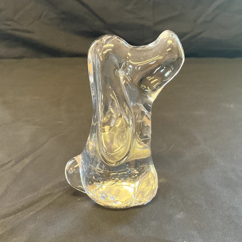 Vintage Art Glass Hound Dog Paperweight