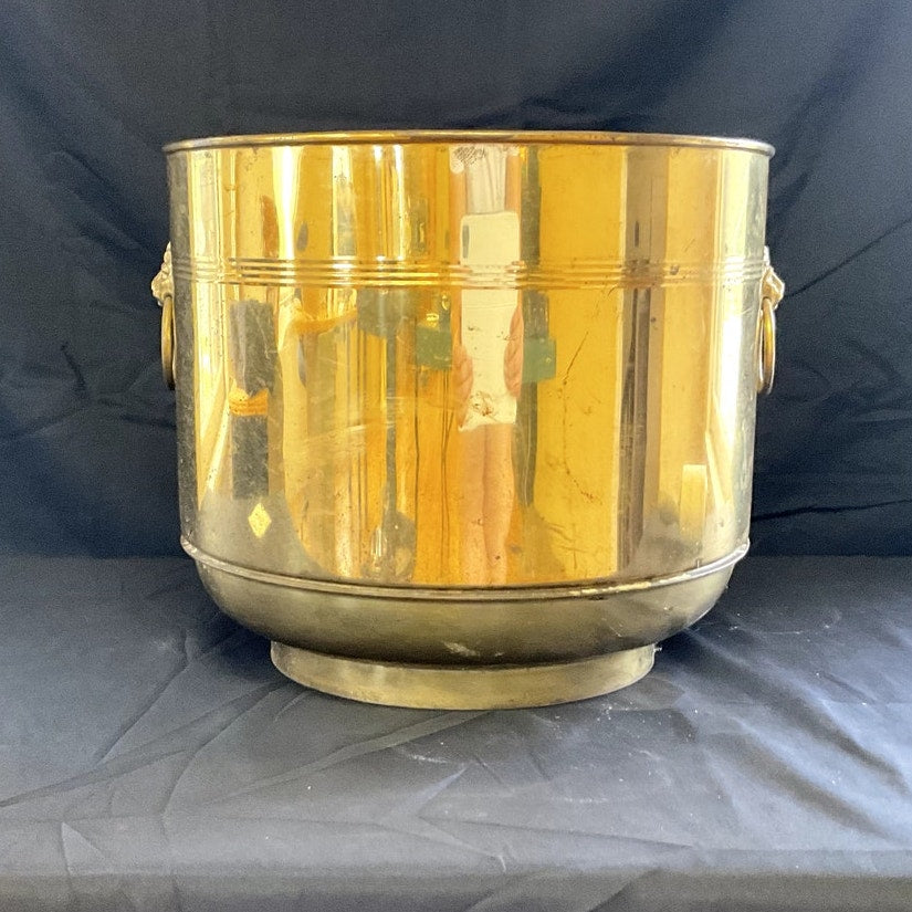 Vintage 12" Brass Planter