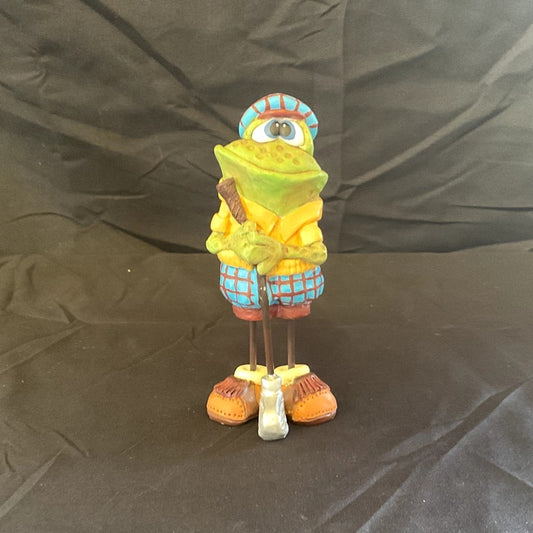 Russ Berrie Resin Golfing Frog Figurine Item No. 3194