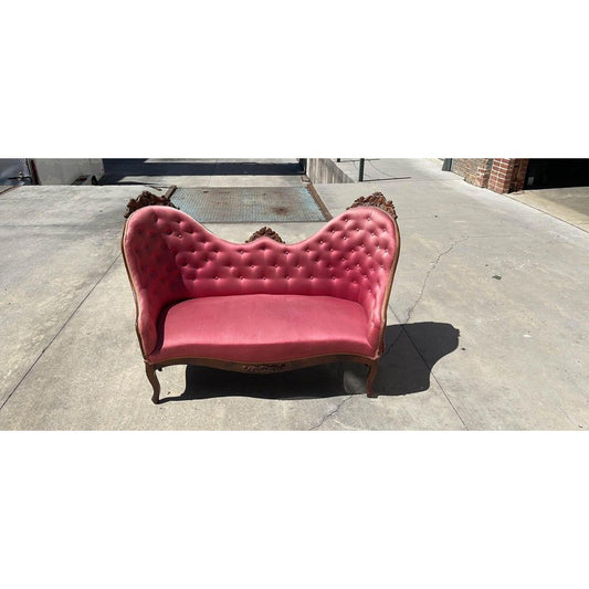 American Victorian Triple Arch Sofa Rosewood Circa 1860