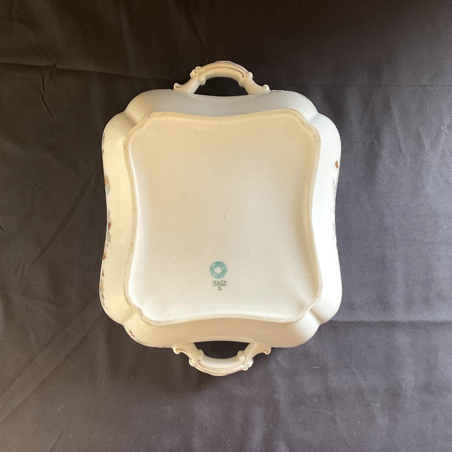 Antique Porcelain Haviland & Co. Square Serving Bowl