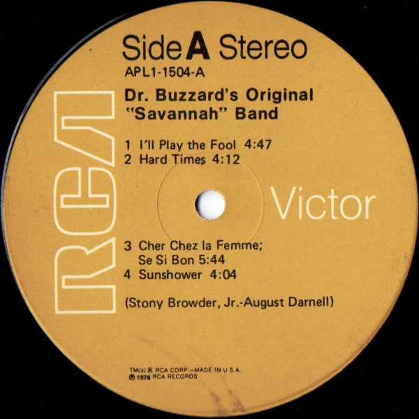 Dr. Buzzard's Original Savannah Band : Dr. Buzzard's Original "Savannah" Band (LP,Album)