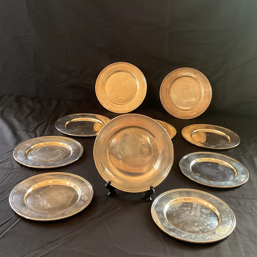 Alvin Sterling Silver Bread and Butter Plates - Set of 11