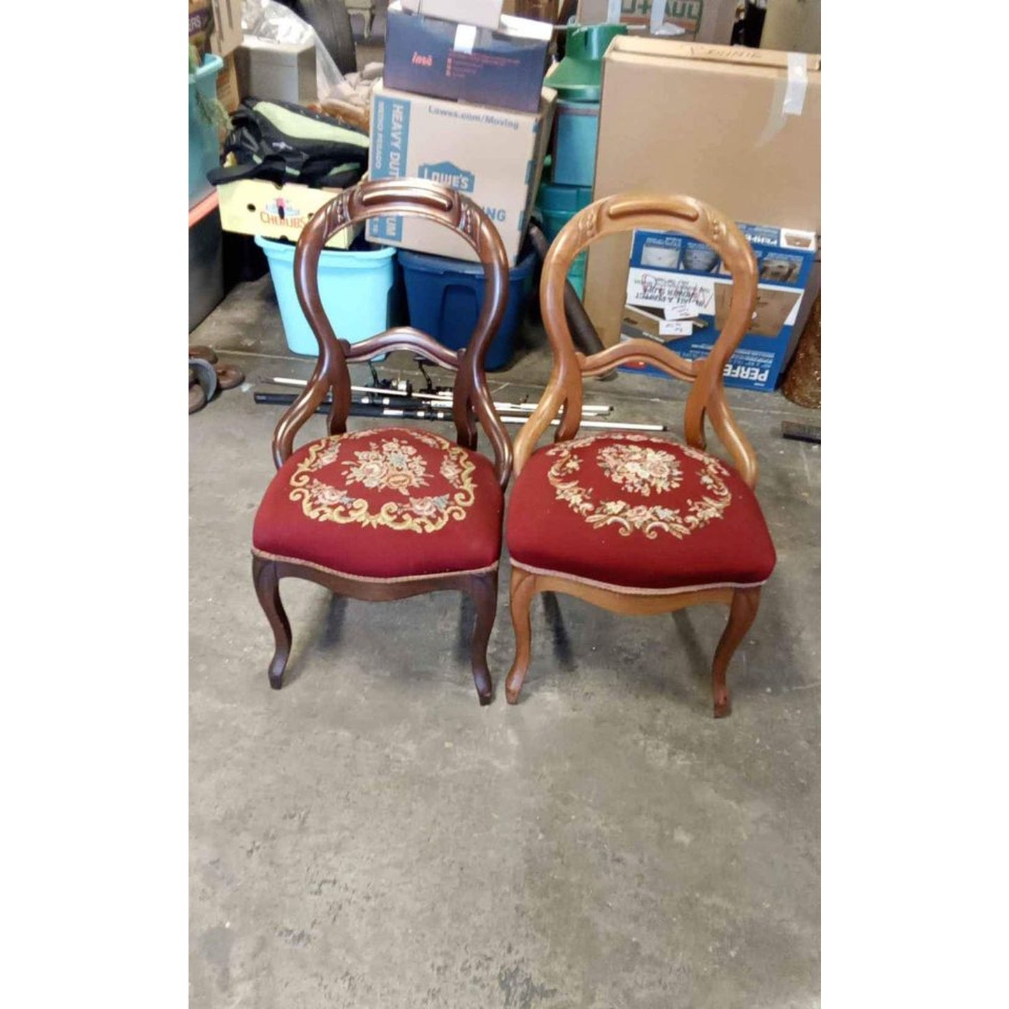 2 American Victorian Antique Parlor Side Chairs