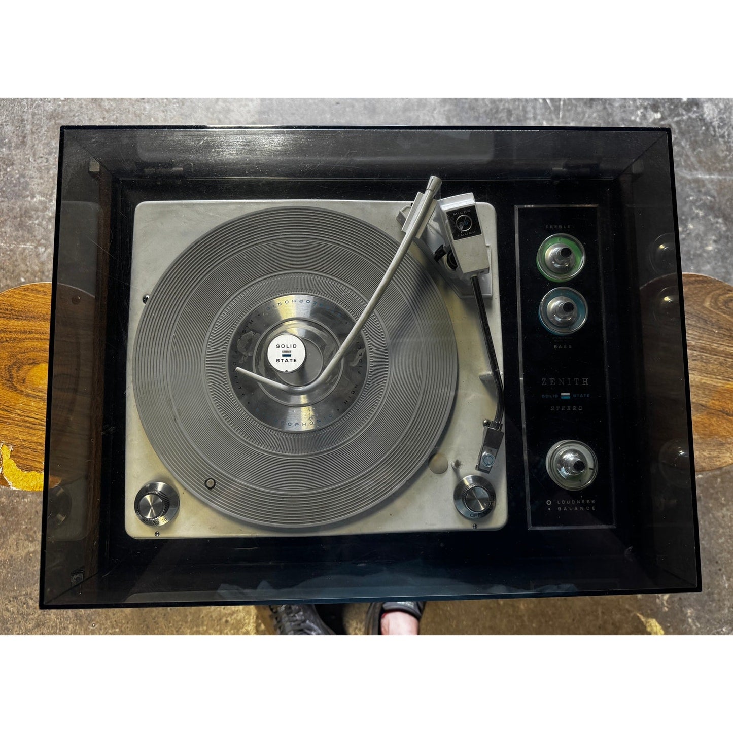 Zenith Circle of Sound Turntable w/ Cart Tested, Rare 1967 System