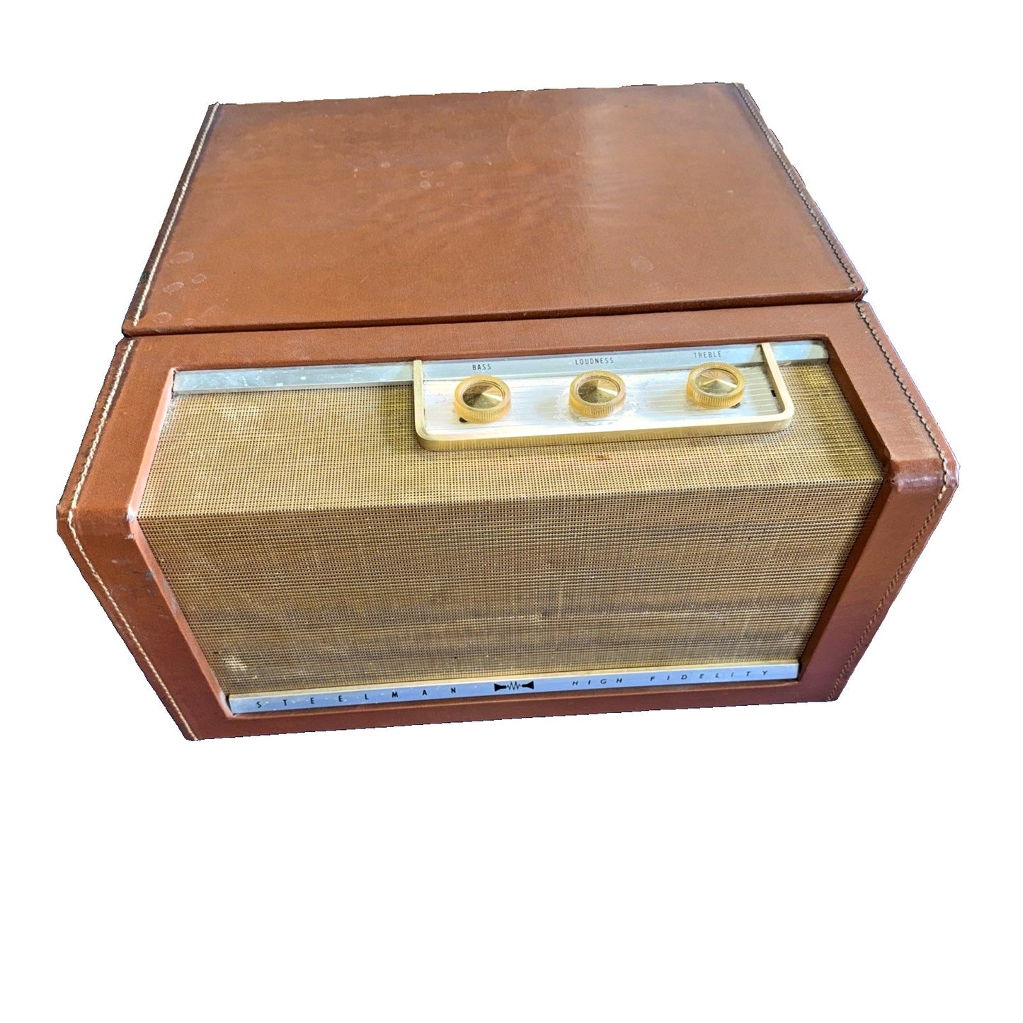 Steelman 4A32T 1959 Tube Phonograph Console – 3 Tubes, 4-Speed Changer, Tested