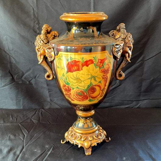 Decorative Vase w/ Elephant Head Handles