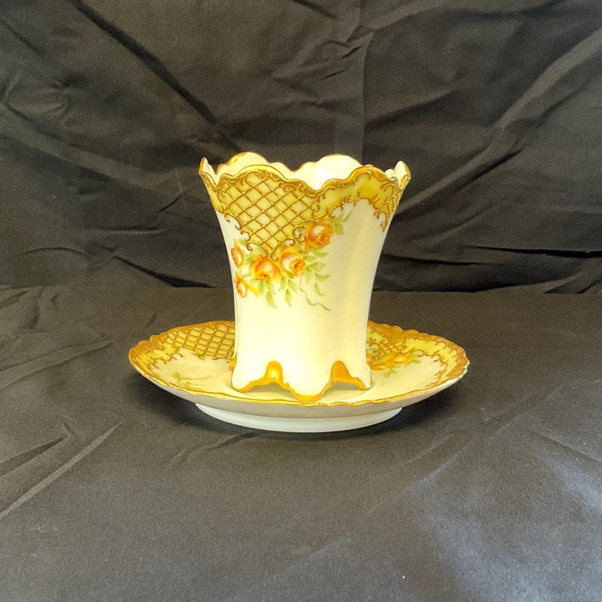 Antique Haviland & Co. Limoges Porcelain Teacup & Saucer