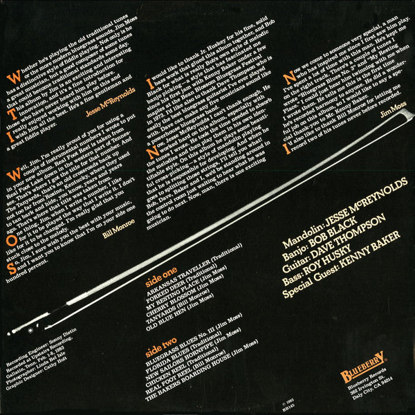 Jim Moss : Tanyards Bluegrass Fiddle (LP,Album)