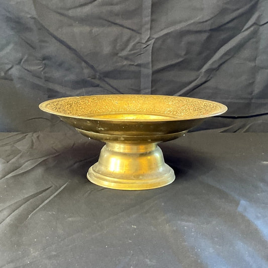 India Brass Pedestal Bowl