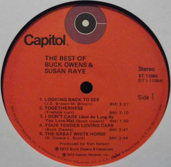 Buck Owens And Susan Raye : The Best Of Buck Owens & Susan Raye (LP,Album,Compilation,Stereo)