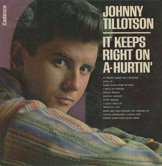 Johnny Tillotson : It Keeps Right On A-Hurtin (LP,Album,Mono)