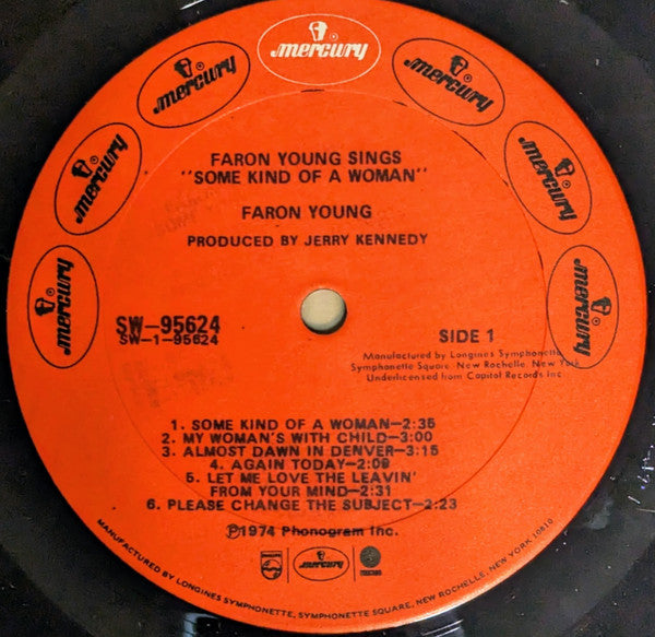 Faron Young : Faron Young Sings "Some Kind Of A Woman" (LP,Album,Club Edition,Stereo)