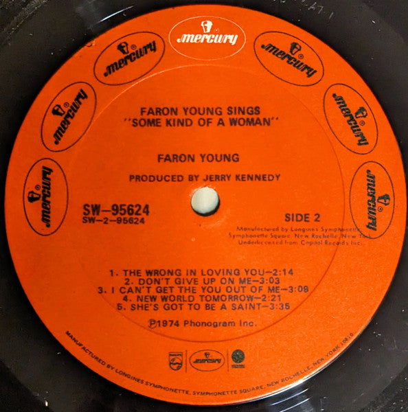 Faron Young : Faron Young Sings "Some Kind Of A Woman" (LP,Album,Club Edition,Stereo)