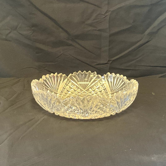 Antique ABP Near Cut Pressed Glass Crystal Celery Serving Bowl