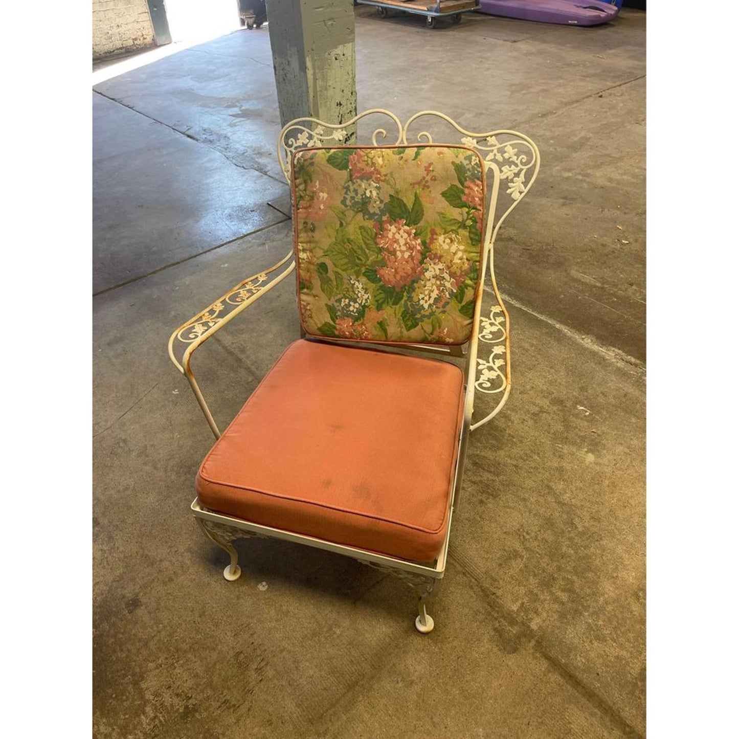 Vintage Outdoor Furniture Set. 3 Couches, 1  Rocker, 1 Chair and 1 Round Table