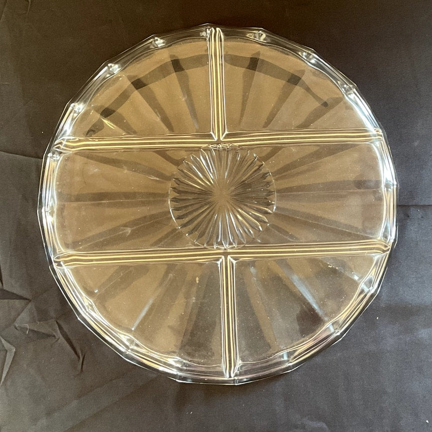 Vintage Cambridge Portia Clear Glass Five-Part Relish Dish